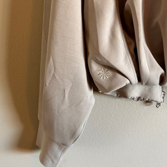 Athleta Seasoft Bubble Hem Full Zip – Cream – Size X-Small - Picture 6 of 9